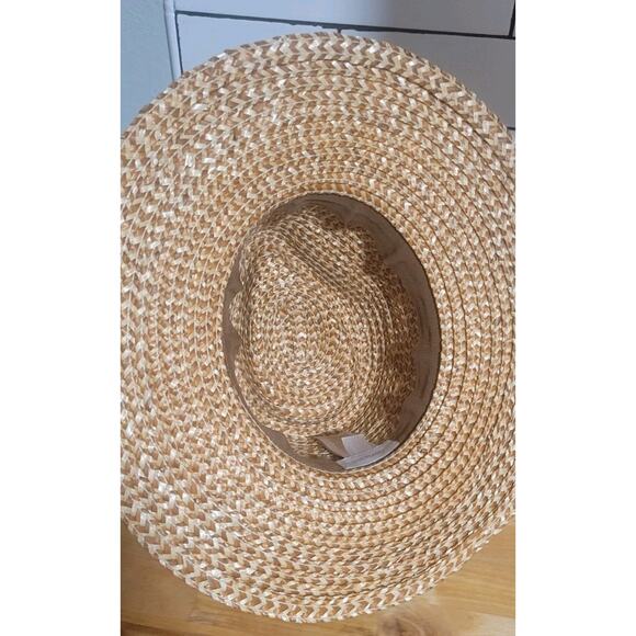 Brixton Joanna Straw Rancher Hat Size Small 7 (56 cm) Natural Honey Brown Band